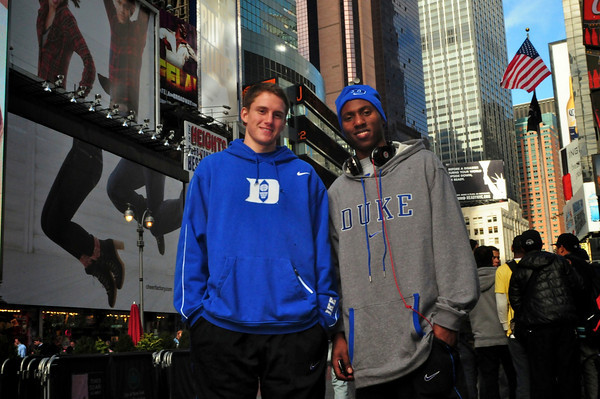 723108756_qc8dn-m Walk-on ______ and junior Nolan Smith are enjoying New York City's sites before getting ready to face Arizona State tonight at 9:30 p.m.