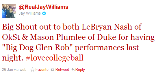 williams tweet