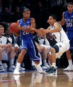 Andre Dawkins' 26 points against Michigan State helped deliver Coach K's record-breaking 903rd win. (Photo Credit: Chris Dall/Chronicle File Photo)